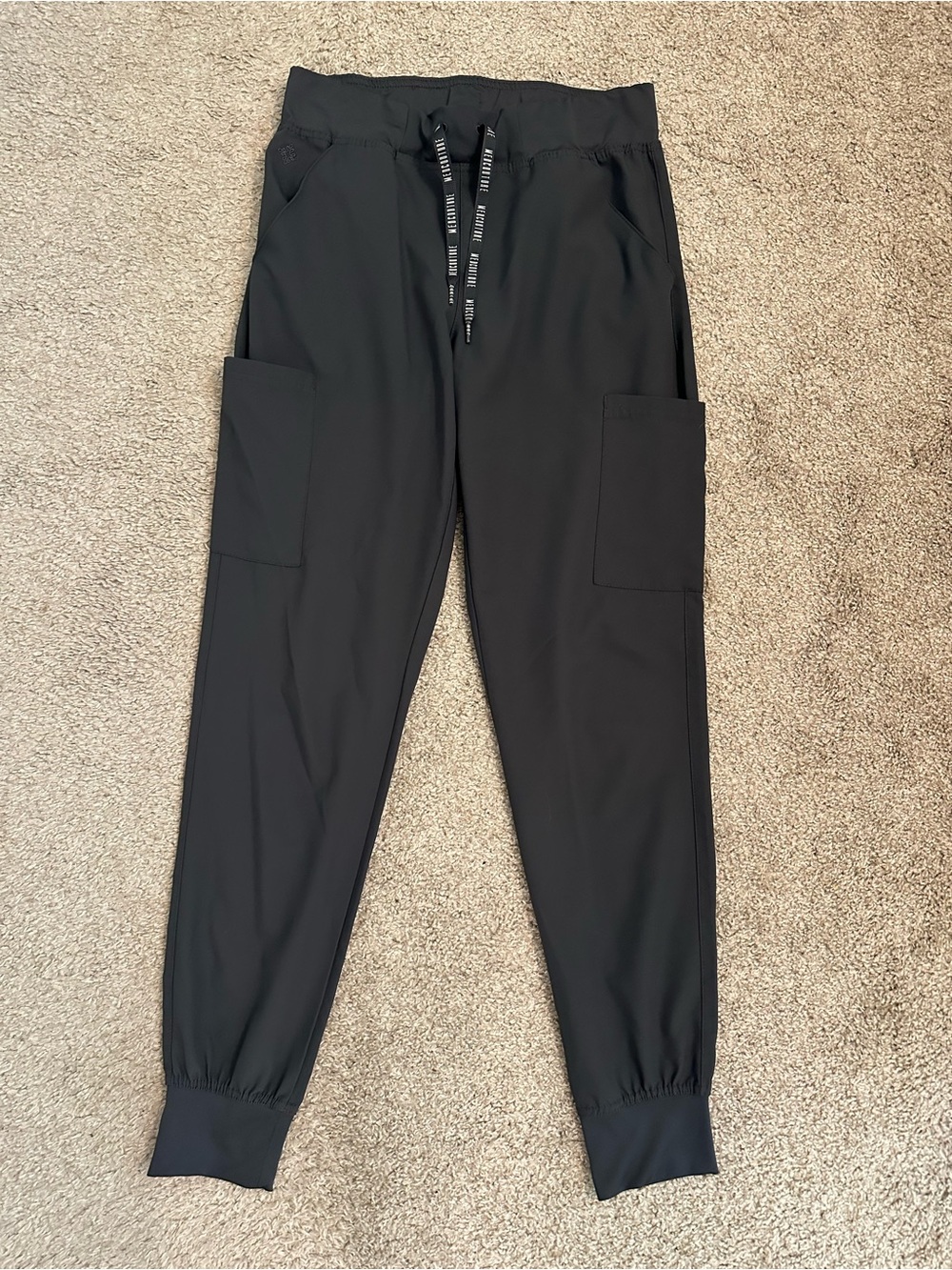 Women’s Dark Grey Scrub Cargo Jogger Pants